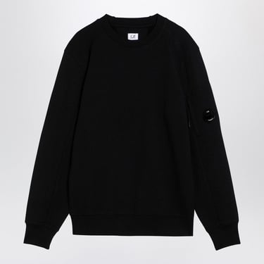 C.P. Company Black Cotton Sweatshirt With Lens Detail Men