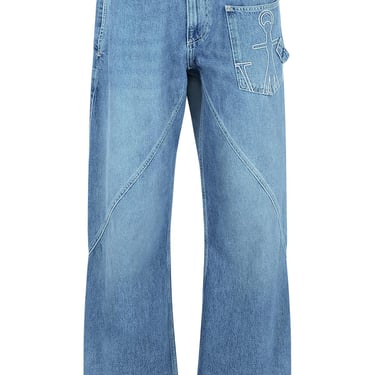 Jw Anderson 'Twisted' Blue Denim Jeans Men