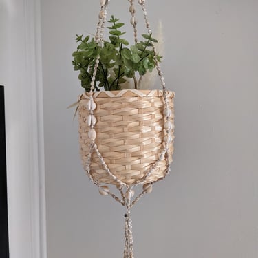 Vintage Seashell Plant Hanger 