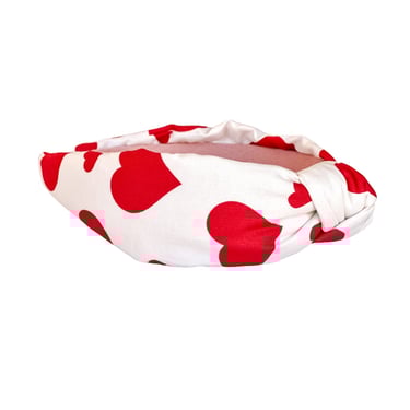 Sample Sale Red Heart Print Knotted Headband
