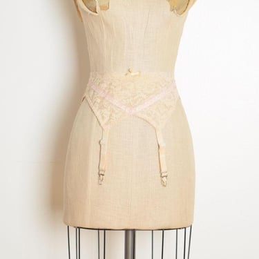 Vintage 50s garter | Vintage ivory cotton garter belt | 1950 | Bee & Mason  - Portland, OR