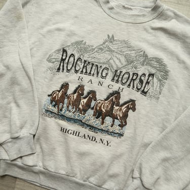 Vintage Rocking Horse Ranch Graphic Crewneck