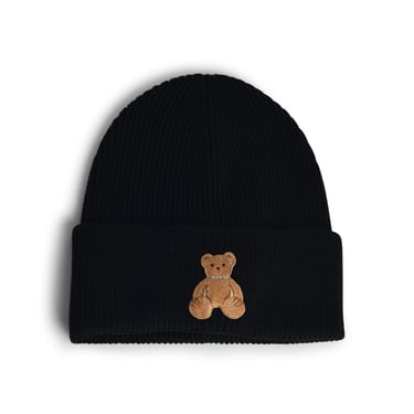 Palm Angels 'Bear In Mind' Black Wool Beanie Man