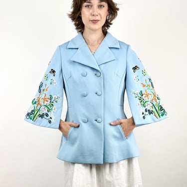 Garden Arms Lilli Ann Knit Embroidered Jacket