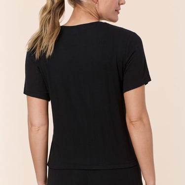 Andie Swim The Classic Wide Rib Tee - Black