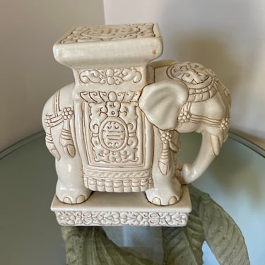 Vintage ceramic elephant plant stand 