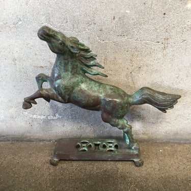 Vintage 1950s Cast Bronze / Brass Horse Sculpture