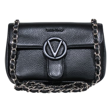 Valentino by Mario Valentino - Black Pebbed leather Crossbody Bag