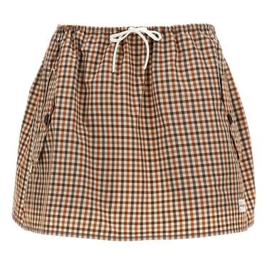 Miu Miu Women Vichy Mini Skirt