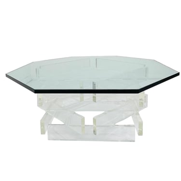 #1337 Stacked Lucite Coffee Table