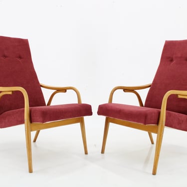 1960s Antonin Suman Pair of Restored Armchairs 