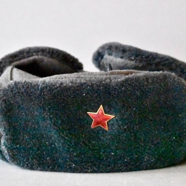 Vintage Soviet Military Hat Wool Hat Soviet Enameled Star Soviet Army Memorabilia 