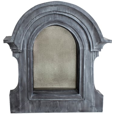 French Zinc Architectural  Arched Mirror