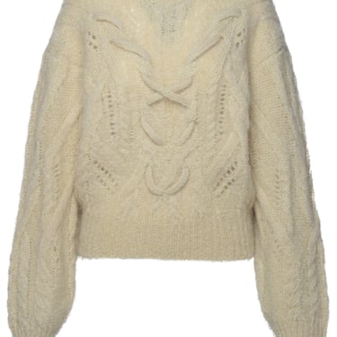 Isabel Marant Donna 'Eline' Beige Mohair Blend Sweater