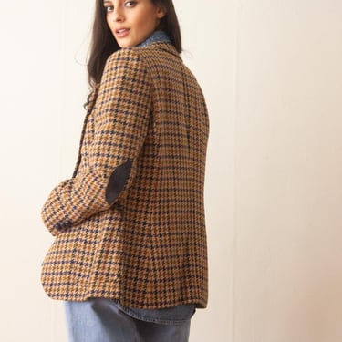 1970s Marie Pierre Paris French Houndstooth Blazer 