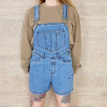Denim Dungarees Overall Shorts 