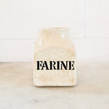 vintage "farine" jar by David Fowler, England