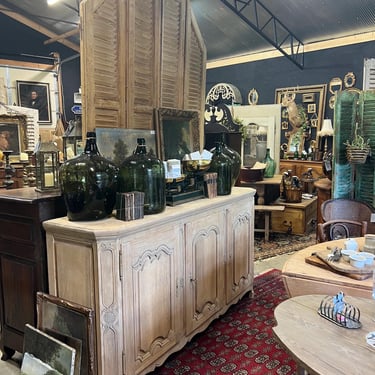 1940 Sandblasted French Oak Sideboard Buffet 