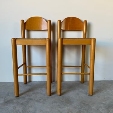 Postmodern " Padova " Bar Stools  After Hank Lowenstein - A Pair 