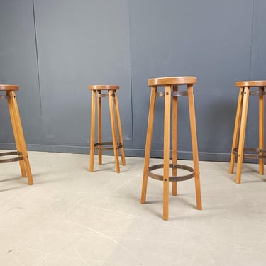 Vintage Danish Teak and Bouclé Stool by Spøttrup, 1960s for