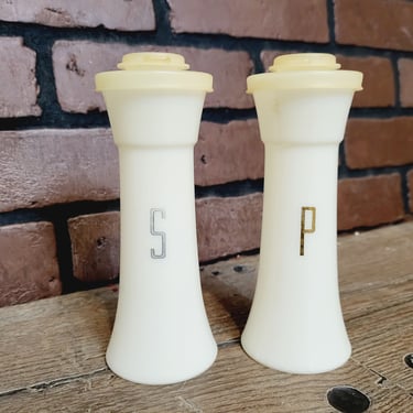 Vintage Tupperware White Salt and Pepper Shakers 