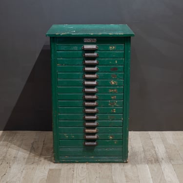 Late 19th c. Industrial Typesetter's 15 Drawer Cabinet c.1930