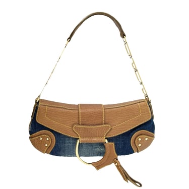 Dolce & Gabbana Denim Logo Shoulder Bag