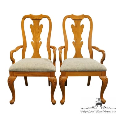 Set of 2 THOMASVILLE FURNITURE American Oak Collection Rustic Americana Dining Arm Chairs 27321-822 