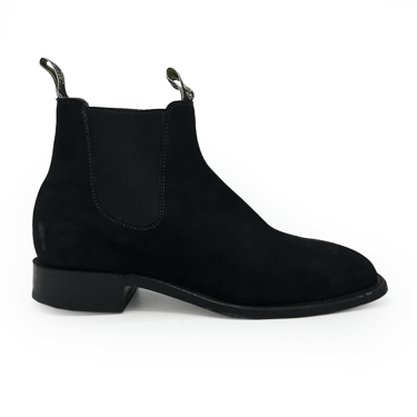 RM WILLIAMS BLACK SUEDE CHELSEA BOOT