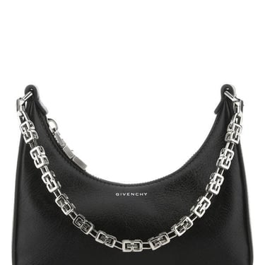 Givenchy Woman Black Leather Mini Moon Cutout Handbag