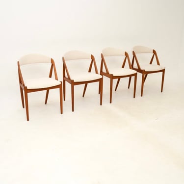 Set of Four Danish Teak Model 31 Dining Chairs by Kai Kristiansen