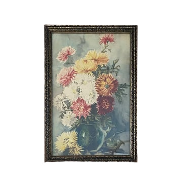 Antique Watercolor Still Life Painting 1911 