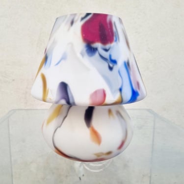 Mid Century Table Lamp / Glass Mushroom Table Lamp / Desk Lamp / Bedside Lamp / Vintage Lamps / Retro Lighting / Ambient Light / '80s / '90s 