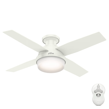 Hunter 44&quot; 'Dempsey' Ceiling Fan in White 59244