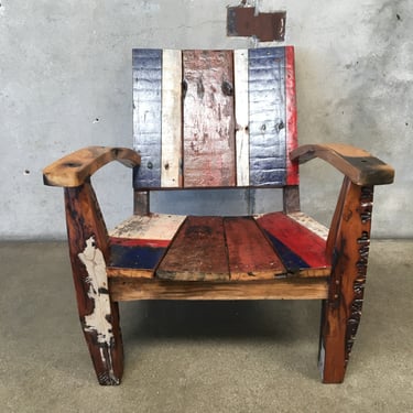 Reclaimed Teak from Fishing Boats Chair #1