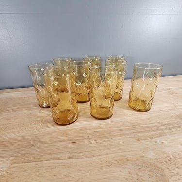 One Vintage Thumbprint Drinking Glass Multiples Available 