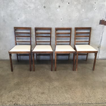 Set of Four Leg - O - Matic Folding Chairs