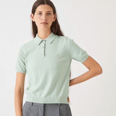 Adia Polo Top in Mint