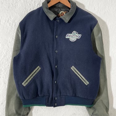 RS Vintage Seattle Thunderbirds Leather Letterman Jacket Sz. L