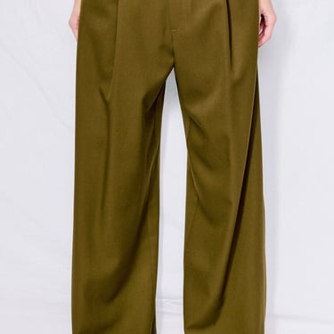 Dark Green Suiting Homme Pant