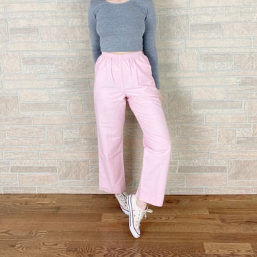 Casual Pastel Pink Pull-On Trouser Pants / Size XS Small 