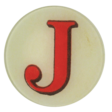 Red Letter J 5 1/4&quot; Round