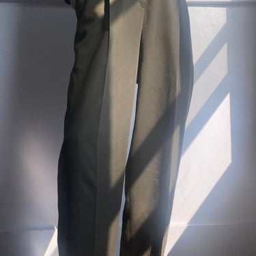 vintage high rise deep olive green trousers US 10 