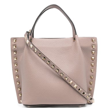 Valentino Garavani Women Rockstud Small Leather Tote Bag