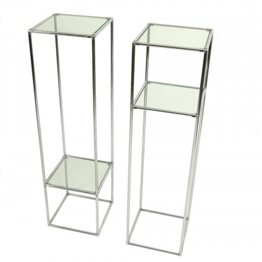 Chrome "Abstracta" Display Shelves by Poul Cadovius