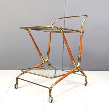 Vintage italian serving trolley by Cesare Lacca, 1950s - mid century bar cart - vintage bar cart - cesare lacca trolley - trolley 