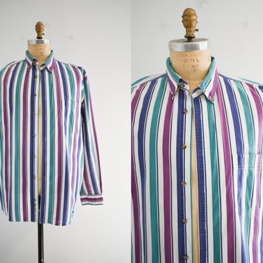 1980s Eddie Bauer Striped Shirt 