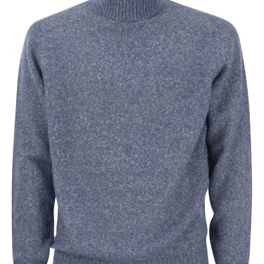 Brunello Cucinelli Men Turtleneck Sweater In Alpaca, Cotton And Wool