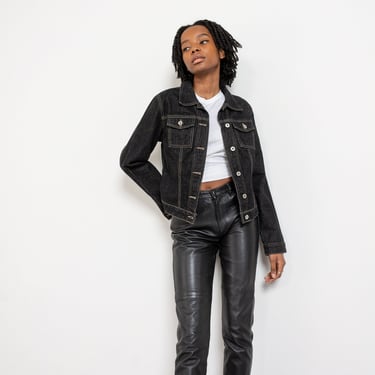 GUESS DENIM JACKET Vintage Black Jean Cotton Faded | Better Stay 