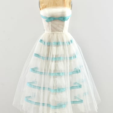 Vintage 1950's Lorie Deb Strapless Party Dress